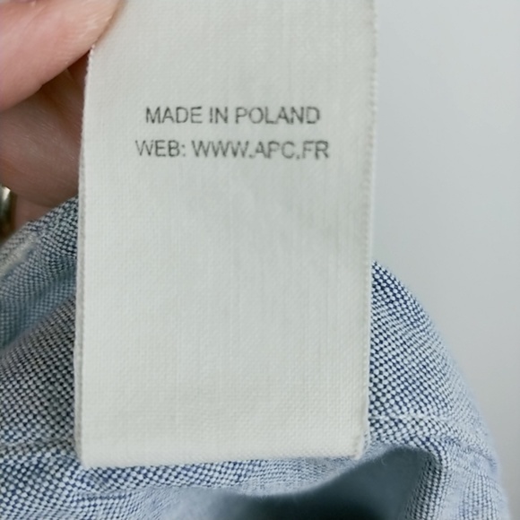 A.P.C. Rue Madame Paris Lt. Blue Cotton Shorts - Picture 6 of 7